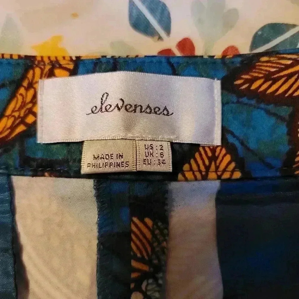 Anthropologie Elevenses Birds of Paradise Floral Print Shorts Size 2 - Picture 9 of 14